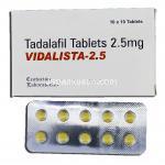 ヴィダリスタ2.5 Vidalista 2.5, タダラフィル 2.5mg, 錠