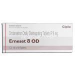 オメセット8 Emeset 8 OD, ゾフラン ジェネリック, Ondansetron  8mg, 口腔内崩壊錠 箱