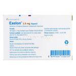 エクセロン Exelon, リバスチグミン水素酒石酸塩 1.5mg, 錠, 箱裏面（トルコ産）