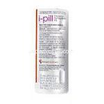 アイピル  Ipill,  レボノルゲストレル 1.5mg 錠, 包装裏面