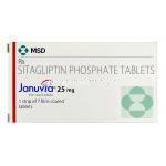 ジャヌビア Januvia, シタグリプチンリン酸塩 25mg 錠 (MSD) 箱