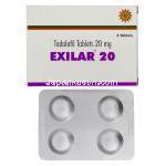 エクシラー Exilar, シアリス ジェネリック, タダラフィル 20mg, 錠