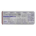ドネペジル(アリセプトジェネリック), Donecept, 5mg 錠 (Protec/Cipla) 包装裏面