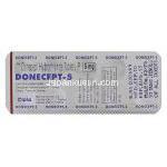 ドネペジル(アリセプトジェネリック), Donecept, 5mg 錠 (Protec/Cipla) 包装裏面