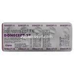 ドネペジル(アリセプトジェネリック), Donecept, 10mg 錠 (Protec/Cipla) 包装裏面