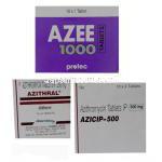 アジー Azee, ジスロマック ジェネリック, アジスロマイシン  1,000mg (Protec/Cipla)