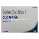 クロフェート Clofert, クロミフェン 25mg 錠 (Svizera) 箱