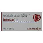 ソルバス Rosuvas, クレストール ジェネリック, ロスバスタチン 20mg 錠 (Ranbaxy) 箱