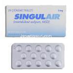 シングレア Singulairm, モンテルカストナトリウム 5mg 錠 (MSD)