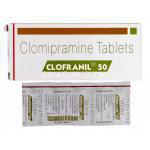 クロフラニル Clofranil, アナフラニル ジェネリック, クロミプラミン  50mg, 錠