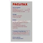 Paclitaxインジェクション、ジェネリックタキソール、16.7mlあたりパクリタキセル注射液100mg