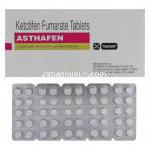 アスタフェン Asthafen, ザジテン ジェネリック, ケトチフェン 1mg 錠 (Torrent) 箱