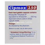 シプモックス Cipmox アモキシシリン 250mg カプセル (Cipla) 成分