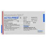 メチルプレドニゾロン（メドロールジェネリック）, Acto-Pred, 4mg /16mg 錠 (Ferring) 製造者データ