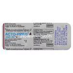 メチルプレドニゾロン（メドロールジェネリック）, Acto-Pred, 4mg /16mg 錠 (Ferring) 包装裏面