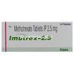 イミュトレックス Imutrex, メトトレキサート 2.5mg 錠 (Cipla) 箱