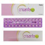 ドロスピレノン/エチニルエストラジオール配合（ヤスミン ジェネリック）, Crisanta, 3m 0.03mg 錠 (Cipla