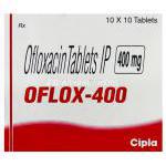 オフロックス Oflox, タリビッド ジェネリック, オフロキサシン 400mg 錠 (Protec/Cipla) 箱
