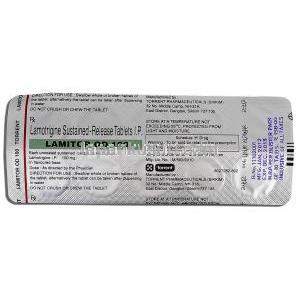 ラミトール OD Lamitor OD, ラミクタール 100mg, 錠 包装裏面