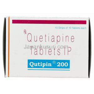 QUTIPIN 200, セロクエルジェネリック, クエチアピン 200mg 箱