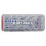 ワルファリン（ワーファリンジェネリック）, Warf-1, 1mg 錠 (Cipla) 包装裏面