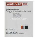 ジェネリック・エフェクサー, Venlor XR 150mg カプセル (Cipla)  製造者情報