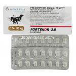 フォルテコール Fortekor, ベナゼプリル 2.5mg 錠 犬・猫用 （ノバルティス社）