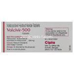 Valcivir バラシクロビル   500 mg Cipla 製造業者