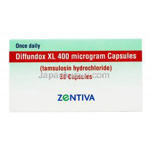 ディフンドックスXL 400mg カプセル,タムスロシン塩酸塩,箱表面