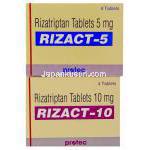 リザトリプタン, Rizact,  5gm / 10mg 錠 (Protec) 箱