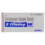 レクサプロ ジェネリック, エスシタロプラム, S-Citadep 10 mg箱