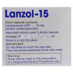ランソプラゾール（スタンゾームジェネリック）, Lanzol, 15 mg 箱 成分