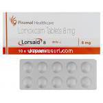 ロルノキシカム（ロルカムジェネリック）, Lorsaid, 8MG 錠 (Piramal)