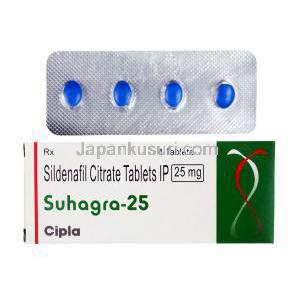 スハグラ （バイアグラジェネリック） シルデナフィル 25mg 錠 (Cipla)