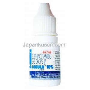 スルファセタミドナトリウム 点眼薬,10ml 10%, ボトル表面情報