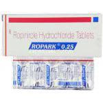 ロピニロール（レキップジェネリック）, Ropark, 0.25mg 錠 (Sun Pharma)