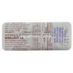 ビソプロロール (メインテートジェネリック), Biselect,  10mg 錠 (Intas) 包装裏面