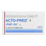 メチルプレドニゾロン（メドロールジェネリック）, Acto-Pred, 4mg 錠 (Ferring) 包装裏面