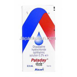 パラデイ Paladay, パタノール  ジェネリック, オロパタジン 0.2% 5ml  点眼薬 (Alcon社製)