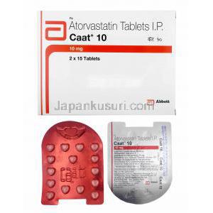 カート (アトルバスタチン) 10mg 箱、錠剤