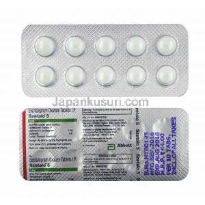 スゼタロ (エスシタロプラム) 5mg 錠剤