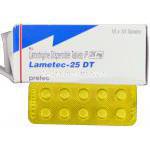 ラメテック-25 DT Lametec-25 DT, ラミクタールジェネリック, ラモトリジン 25mg 錠 (Protec/Cipla)