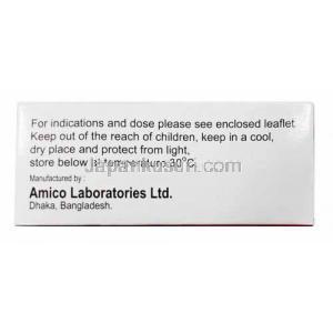 トラマドール, ウルトラムジェネリック, トラマドール 50mg (Amico Laboratories社製) 箱側面2