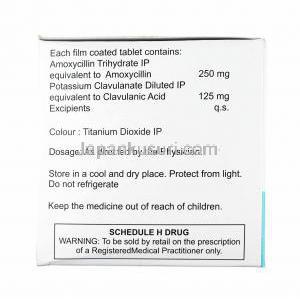 ポリクラフ (アモキシシリン/ クラブラン酸) 375mg 成分