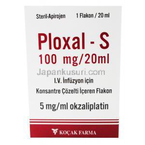 プロクサル-S, オキサリプラチン, 20ml バイアル 100mg, 1 X 20ml,箱