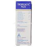 Tropicacyl Plus, Tropicamide/ Phenylephrine Hydrochloride 0.8%/ 5% 5 ml 点眼液  箱 成分