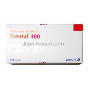 ペントキシフィリン（ジェネリック・トレンタール）,Trental, 400MG錠 (Sanofi) 箱