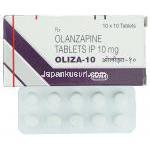 オランザピン(ジプレキサザイディス/ジプレキサジェネリック), Oliza, 10mg 錠 (Intas)