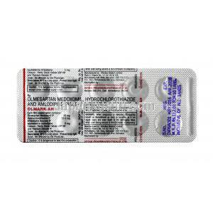 オルマーク AH ,オルメサルタン 20mg / アムロジピン5mg / ヒドロクロロチアジド 12.5mg, 錠剤, シート情報