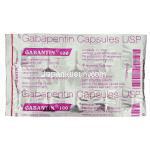 ガバンチン Gabantin, ガバペンチン 100mg カプセル (Sun Pharma) カプセル